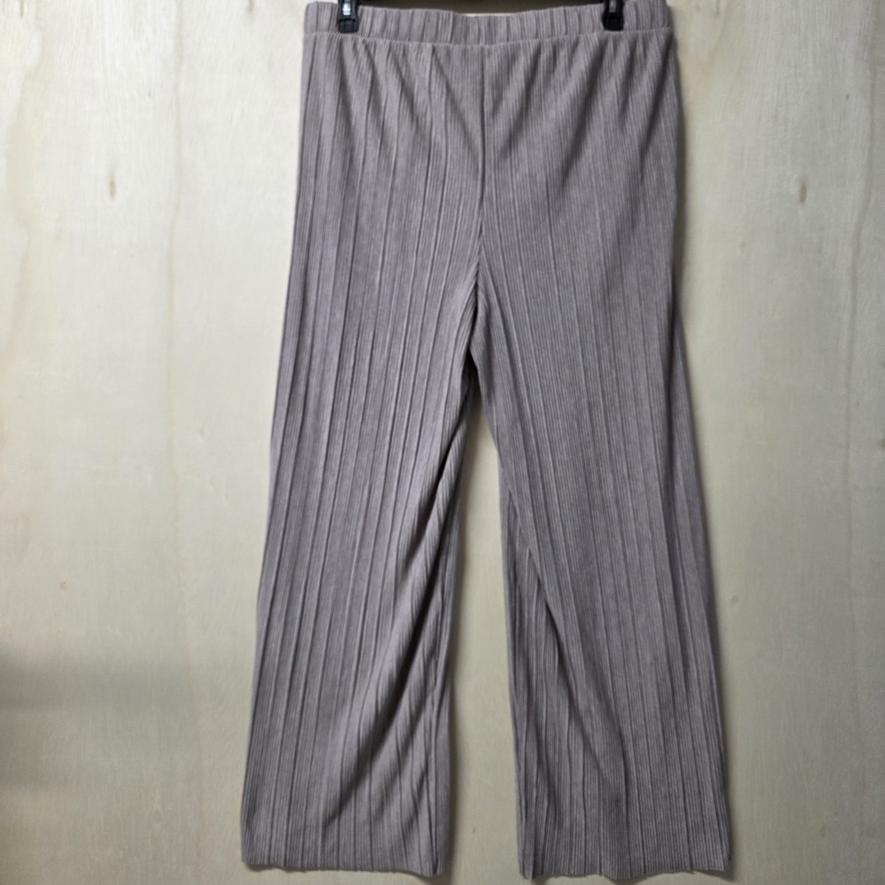 Pure Jill Elements Pleated Wide Leg Pants Womens L Pink Pull On Lounge - Picture 11 of 16